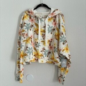 NWT Disney Women's Size XL Multicolor Floral Minnie Mouse Cropped Sweatshirt